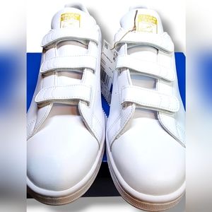 Deadstock 2020 Adidas Originals Stan Smith Cf White Gold S75188 Men's 10.5